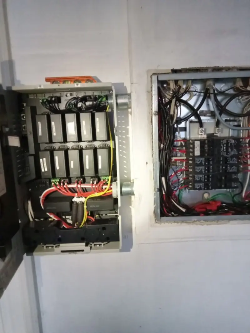 Electrical panel upgrade completed for Security Camera Wiring in Bear Creek